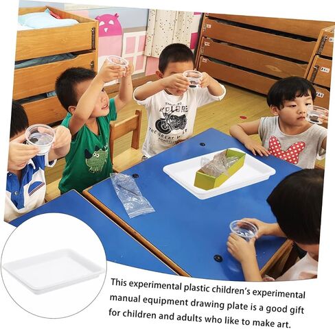 Angoily 4Pcs Food Grade Plastic Experiment Trays for School Activities Durable Mixing Palette for Painting Crafts and Sensory Play Random Colors in Saudi Arabia