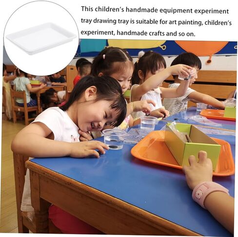 Angoily 4Pcs Food Grade Plastic Experiment Trays for School Activities Durable Mixing Palette for Painting Crafts and Sensory Play Random Colors in Saudi Arabia