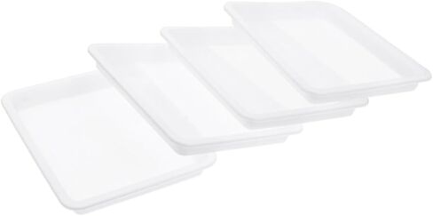 Gadpiparty 4Pcs Food Grade Plastic Activity Trays for Smooth Surface Experiment Art Trays for Crafts and Painting Random Colors in Saudi Arabia