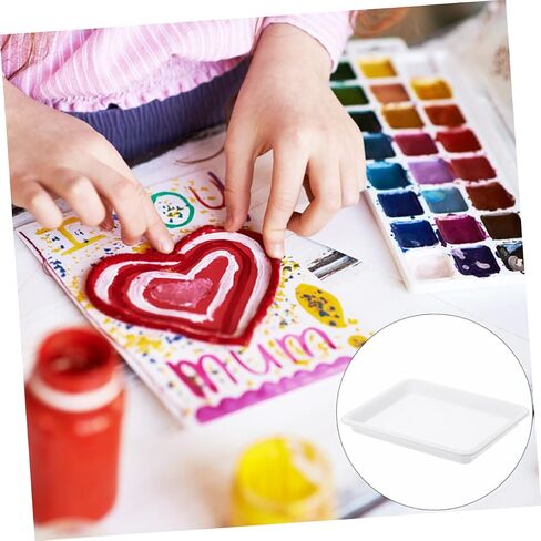 Gadpiparty 4Pcs Food Grade Plastic Activity Trays for Smooth Surface Experiment Art Trays for Crafts and Painting Random Colors in Saudi Arabia