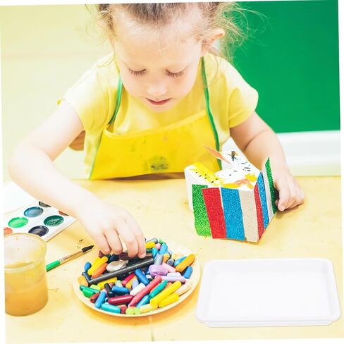 Gadpiparty 4Pcs Food Grade Plastic Activity Trays for Smooth Surface Experiment Art Trays for Crafts and Painting Random Colors in Saudi Arabia