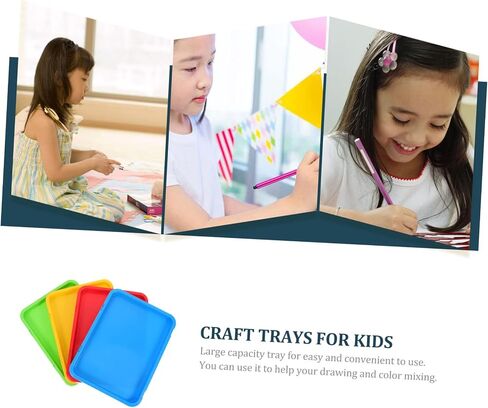 4Pcs Craft Paint Mixing Trays Versatile Watercolor Pigment Plates for Artists Students Easy to Clean for Oil Gouache Painting in Saudi Arabia