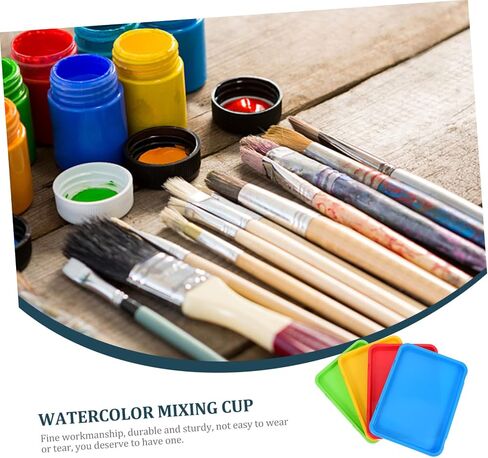 4Pcs Craft Paint Mixing Trays Versatile Watercolor Pigment Plates for Artists Students Easy to Clean for Oil Gouache Painting in Saudi Arabia