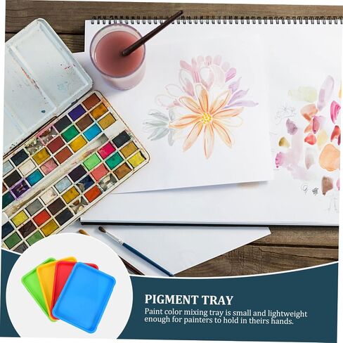 4Pcs Craft Paint Mixing Trays Versatile Watercolor Pigment Plates for Artists Students Easy to Clean for Oil Gouache Painting in Saudi Arabia