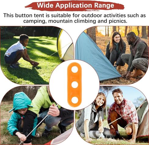 Plastic Cord Tensioners Rope Adjuster [30PCS] - Tent Rope Tensioners Use for Camping & Hiking & Picnic & Outdoor Activities - [Black-1.4IN] 3 Hole Line Wind Cord Buckle Fastener in Kuwait