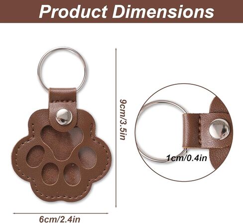 3pcs سلاسل مفاتيح تخزين الشعر للحيوانات الأليفة ، سلسلة مفاتيح مفاتيح جلدية على شكل مخلب للكلاب والقطط تخزين فرو تذكارية التذكارات حلقة مفتاح لمجلة شعر الحيوانات الأليفة (أبيض ، بني فاتح ، بني داكن) in Kuwait