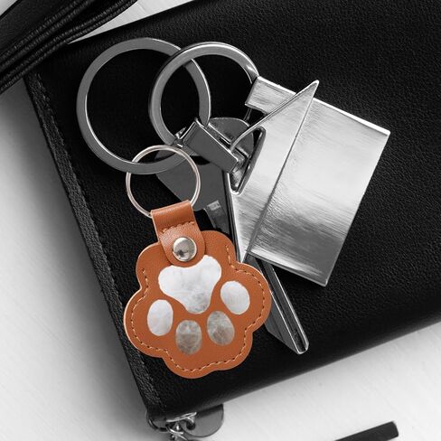 3pcs سلاسل مفاتيح تخزين الشعر للحيوانات الأليفة ، سلسلة مفاتيح مفاتيح جلدية على شكل مخلب للكلاب والقطط تخزين فرو تذكارية التذكارات حلقة مفتاح لمجلة شعر الحيوانات الأليفة (أبيض ، بني فاتح ، بني داكن) in Kuwait