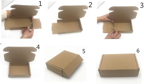 Small Cardboard Shipping Box Mailers 6x4x1.6 Inch Corrugated Packaging Storage Boxes 100 Pack (Inside Size: 5.3 x 3.8 x 1.5") in Saudi Arabia