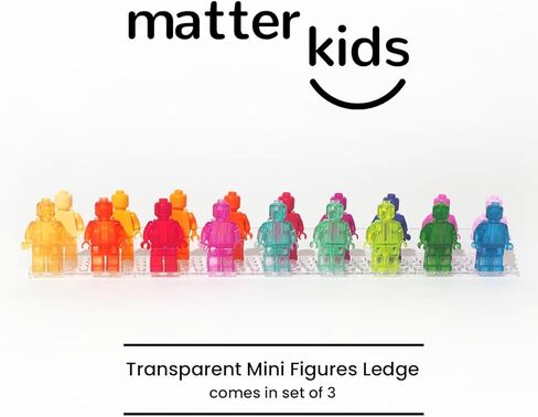 Minifigure Display Ledge 3 عبوات ، رف جدح على الحائط لأرقام Lego Minificures عرض أرفف عائمة لتخزين شاشة Lego لمجموعة Minifig in Kuwait