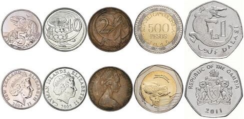 Animal Fantasy Coins Collection - 100 Different Novelty Tokens - European, Asian, American, and African Wildlife - Birds, Mammals, Marine Animals in Kuwait