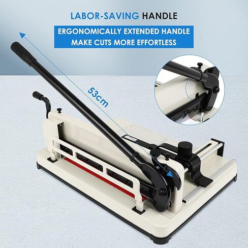 FAHKNS 12" Heavy Duty Guillotine Trimmer Paper Cutter,Cortadora de Papel 400 Sheets Paper Trimmer with Double Safety Protection Durable HSS Blade for Cutting Paper in Saudi Arabia