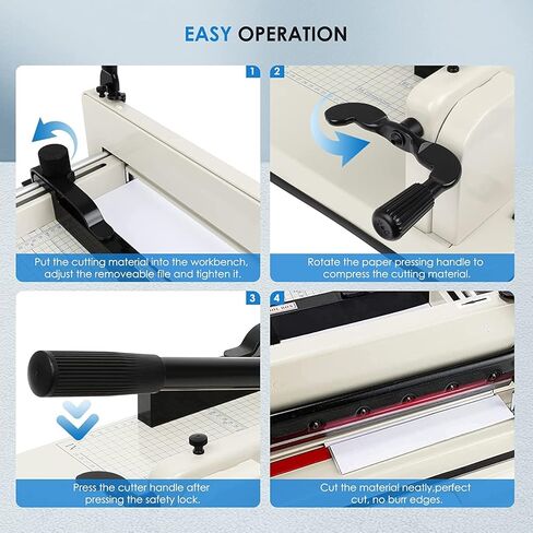 FAHKNS 12" Heavy Duty Guillotine Trimmer Paper Cutter,Cortadora de Papel 400 Sheets Paper Trimmer with Double Safety Protection Durable HSS Blade for Cutting Paper in Saudi Arabia