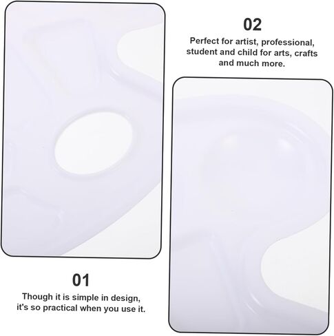 Angoily 10pcs Washable Plastic Paint Palette Set for Artists Watercolor Oil Mixing Tray Sturdy Multi-Color Mixing Plates for Acrylic and Watercolor Painting in Saudi Arabia