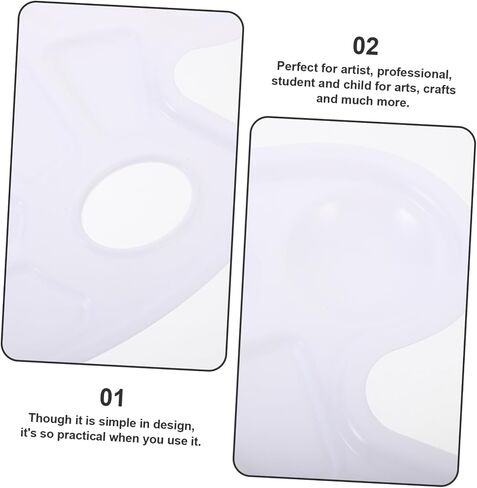 Artibetter 10pcs صواني الطلاء بلاستيك صواني خلط الصواني لبطانة فن الطلاء للبالغين والفتيات البالغين in Saudi Arabia