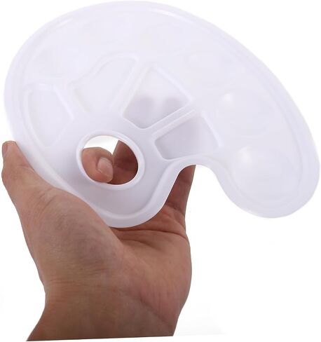 10pcs White Plastic Paint Trays Mixing Paint Palette Trays for Boys and Girls Artists DIY Crafts Oil Watercolor in Saudi Arabia