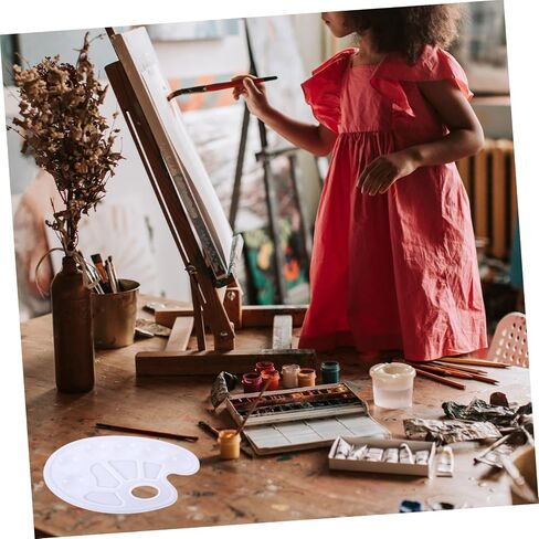 10pcs White Plastic Paint Trays Mixing Paint Palette Trays for Boys and Girls Artists DIY Crafts Oil Watercolor in Saudi Arabia