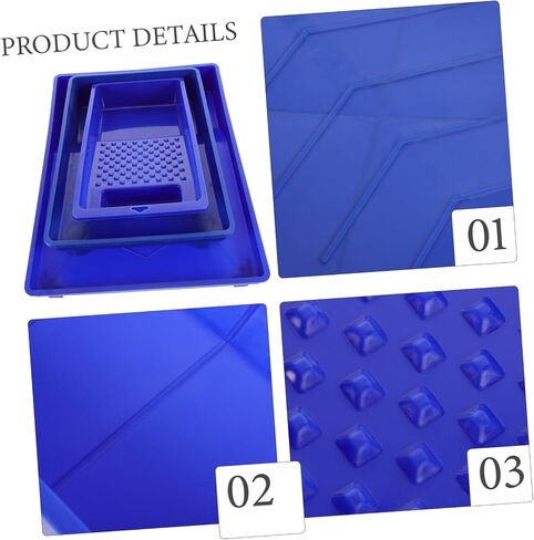 3Pcs Large Capacity Paint Trays Mixing Tray for Paint Wall Painting Tools for Home Decoration Random Style in Saudi Arabia