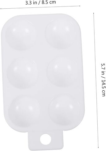 jojofuny 10Pcs Portable Color Mixing Board for Home School Lightweight Paint Tray with Wells for Artists DIY Crafts and Professional Painters White in Saudi Arabia