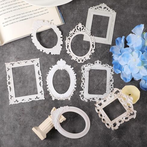 40 PCS Lace Frame Scrapbook Stickers ، Hollow Card Out Out Frames Decorative Paper Photo Frame Decorative Frames for Diy Arts Crafts Journal in Saudi Arabia