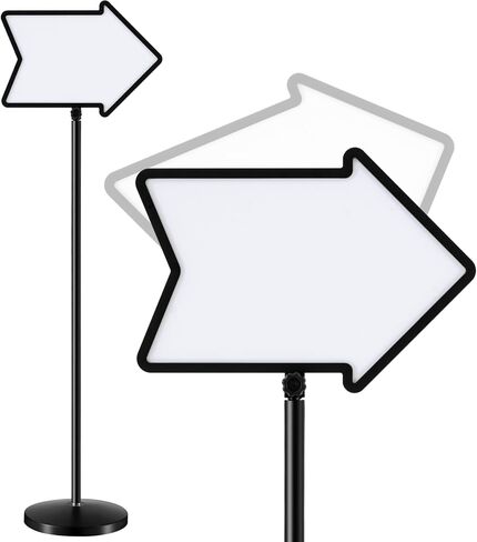 LINCIA 2 PACK ARROW ARROW SIGN SCAND STAND STAND ALPERTION SINDS 11.7 × 16.5 بوصة مزدوجة من جانب التمثال الثقيل لمدرسة الفندق في الهواء الطلق الداخلي in Saudi Arabia