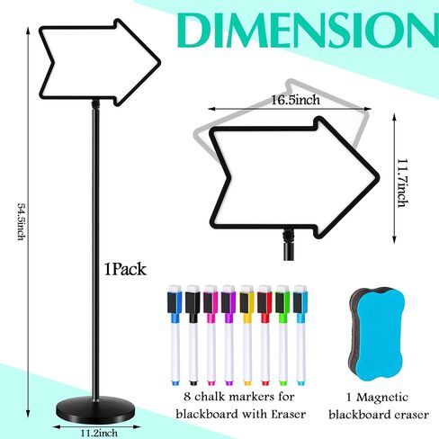 LINCIA 2 PACK ARROW ARROW SIGN SCAND STAND STAND ALPERTION SINDS 11.7 × 16.5 بوصة مزدوجة من جانب التمثال الثقيل لمدرسة الفندق في الهواء الطلق الداخلي in Saudi Arabia