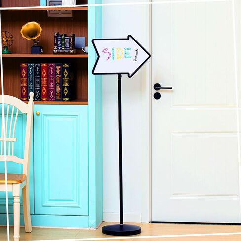 LINCIA 2 PACK ARROW ARROW SIGN SCAND STAND STAND ALPERTION SINDS 11.7 × 16.5 بوصة مزدوجة من جانب التمثال الثقيل لمدرسة الفندق في الهواء الطلق الداخلي in Saudi Arabia