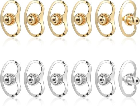 12 Pcs Earring Backs for Droopy Ears, Earring Backs for Heavy Earrings & Droopy Ears, Tight Earrings Lifter Backers Replacement in Saudi Arabia