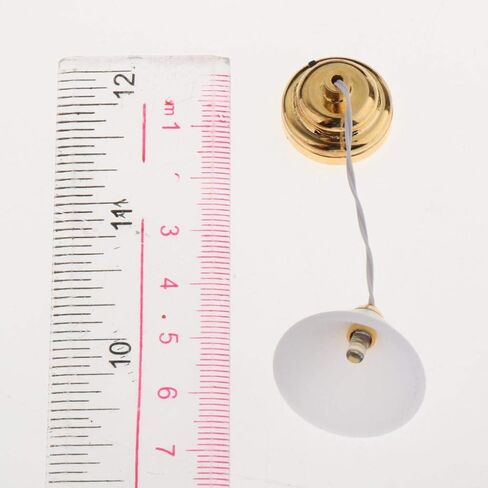 2X 1/12 Dollhouse Miniature Fruniture Mini Ceiling Lamp Tiny Battery Operated Bedroom Living Room Decoration Accessories in Saudi Arabia