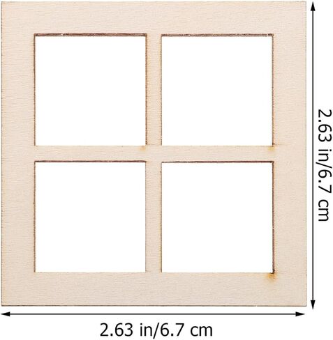 16pcs dollhouse Windows 1 12 مقياس دمية خشبية دمية إطار أثاث دمية الأثاث مصغرة لإطارات النوافذ ل 1 12 دمية أثاث الأثاث in Saudi Arabia