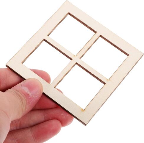 16pcs dollhouse Windows 1 12 مقياس دمية خشبية دمية إطار أثاث دمية الأثاث مصغرة لإطارات النوافذ ل 1 12 دمية أثاث الأثاث in Saudi Arabia