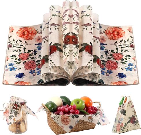 150 PCS Wildflower Garden Floral Wax Paper Leaves for Food Deli ، 9.8 × 8.3 بوصة ورق التغليف للزهرة البرية in Saudi Arabia