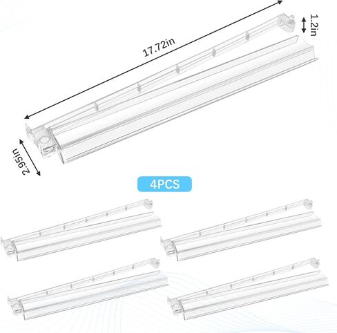 Mahjong Racks with Pushers 4 Pcs, Mahjong Accessories Mah Jongg Tile Pusher Set Assisting Your Game, Durable One-Piece Rack Making Your Game Easy (Transparent) in Kuwait