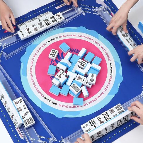 Mahjong Racks with Pushers 4 Pcs, Mahjong Accessories Mah Jongg Tile Pusher Set Assisting Your Game, Durable One-Piece Rack Making Your Game Easy (Transparent) in Kuwait