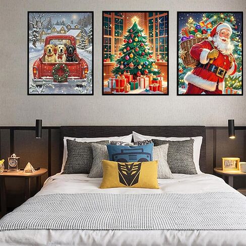 ACIOPPL Paint by Numbers for Adults Beginner Christmas DIY Acrylic Painting Kits Christmas Tree Oil Painting by Number Kit Drawing Paintwork Paint Canvas Set for Home Wall Decor Christmas Tree in Saudi Arabia