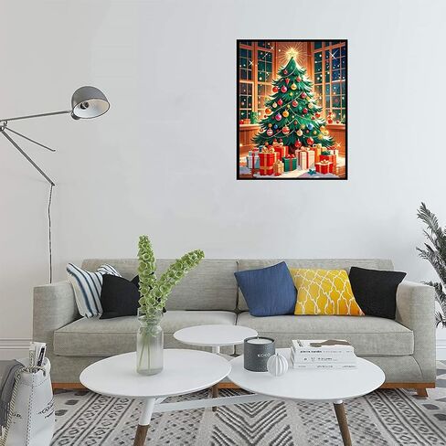 ACIOPPL Paint by Numbers for Adults Beginner Christmas DIY Acrylic Painting Kits Christmas Tree Oil Painting by Number Kit Drawing Paintwork Paint Canvas Set for Home Wall Decor Christmas Tree in Saudi Arabia