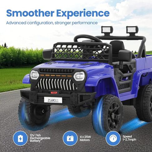 24V 4WD Ride On Jeep for Kids ، وركوب كهربائية على سيارة مع التحكم عن بعد ، وأضواء LED ، وموسيقى البلوتوث ، وعجلات الطاقة على الطرق الوعرة ، وهدية لعبة للأولاد والبنات الذين تتراوح أعمارهم بين 3 سنوات ، وردي in Saudi Arabia