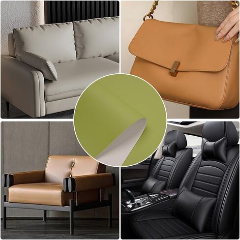 Litchi 12 Pieces Mixed Color 3.7x5.7inch Faux Leather Vinyl Fabric Sheets Sample in Kuwait