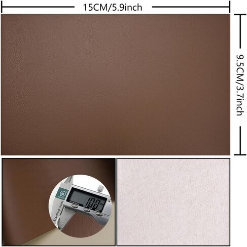 Litchi 12 Pieces Mixed Color 3.7x5.7inch Faux Leather Vinyl Fabric Sheets Sample in Kuwait