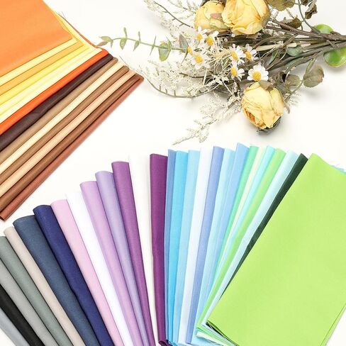PATIKIL Cotton Fabric Bundles, 14 Pcs 8 x 8 Inch Fat Quarter Solid Color Precut Fabric Squares for Sewing Patchwork Quilting DIY Crafts, Brown in Saudi Arabia