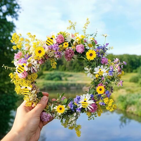 TIESOME 80 Pieces Tiny Resin Bees Daisy Flowers, 3 Sizes Resin Bees Daisy Decor Flatback Daisy Flowers Bumble Bees Embellishment for DIY Craft Scrapbooking Phone Case Wreath in Kuwait