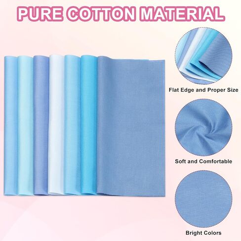 PATIKIL Cotton Fabric Bundles, 14 Pcs 8 x 8 Inch Fat Quarter Solid Color Precut Fabric Squares for Sewing Patchwork Quilting DIY Crafts, Brown in Saudi Arabia