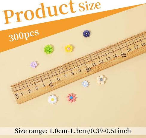 100PCS Mini Resin Charms Flowers for Craft Cabochons Flatback Flower Beads Charms Mixed Colors Embellishment Tiny Flowers for Jewelry Making DIY Cardmaking Scrapbooking Decor Phone Hair Accessories in Saudi Arabia