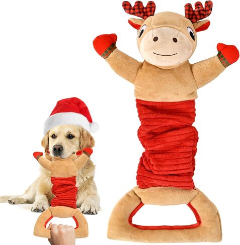Christmas Dog Toy, Large Dog Toys, Squeaky Dog Toy, Tug of War Toys Dog, Chew Toys, Stuffed Dog Toys for Small/Medium/Large Dogs in Saudi Arabia