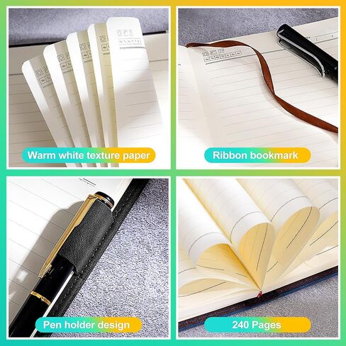 Korndoz 240 pages A5 Pu Leather Journal مع قفل مزيج ، مذكرات قفل رجعية للخصوصية ، دفتر مغلق غلاف للكتابة والأسرار ، هدية للبالغين ، المراهقين ، الفتيات ، الأولاد - الأسود in Saudi Arabia