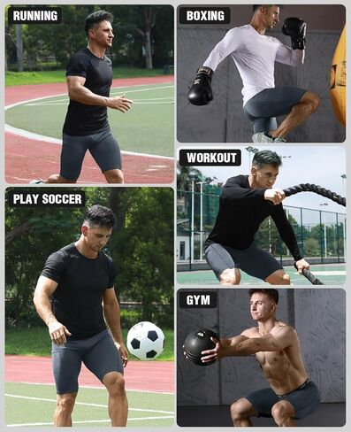 Niksa 4 Pack Compression Shorts Men with Pocket, Spandex Running Shorts Sport Athletic Workout Performance Underwear in Kuwait