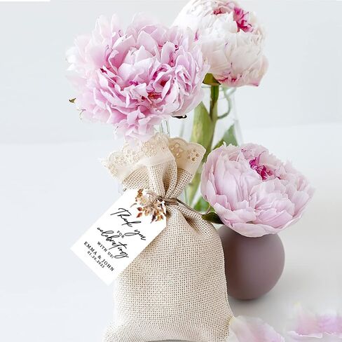 Andaz Press Classic 20 Pack Personalized شكرًا لك على الاحتفال مع علامات زفافنا مع Bakers Twine ، Fall Greenery Cardstock Hights Tags for Wedding Party Favors ، 2 "X 3.75" in Saudi Arabia
