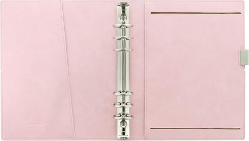 Filofax Domino Soft Organizer ، حجم A5 ، الوردي الشاحب-السلس ، نظرة الجلدية ، تأثير الحبوب ، اللمس ، ست حلقات ، مذكرات تقويم لمدة أسبوع إلى آخر ، متعدد اللغات ، 2025 (C022604-25) in Saudi Arabia