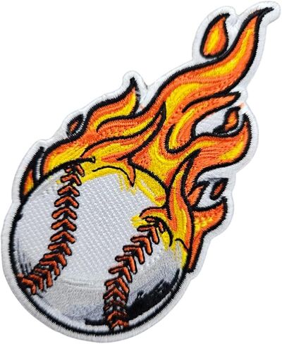 3.5 بوصة مطرزة الحديد البيسبول على التصحيح | البيسبول الرياضية الزخرفية الحديد على/خياطة على بقع للملابس ، القبعات ، السترات ، الملابس ، حقائب الظهر ، الثقوب in Kuwait