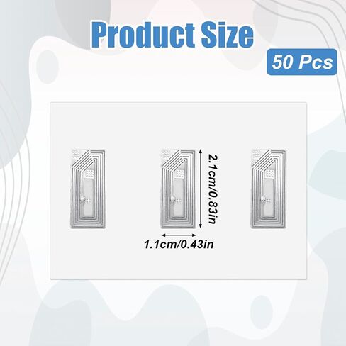 50 PCS NFC TAGS ملصقات NTAG213 ملصقات NFC قابلة للبرمجة إعادة إعادة كتابة رقاقة 137 بايت ذاكرة ملصقات لاصق فارغة علامات RFID متوافقة مع جميع NFC-CANFODING in Saudi Arabia