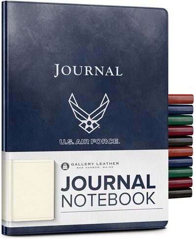 Gallery Leather Journal - Crafted in Maine, USA - Elegant Leather Writing Notebook with 192 Lined Pages - A Timeless Space for Your Thoughts - Acadia Black, 9.75x7.5, Large Lined in Kuwait